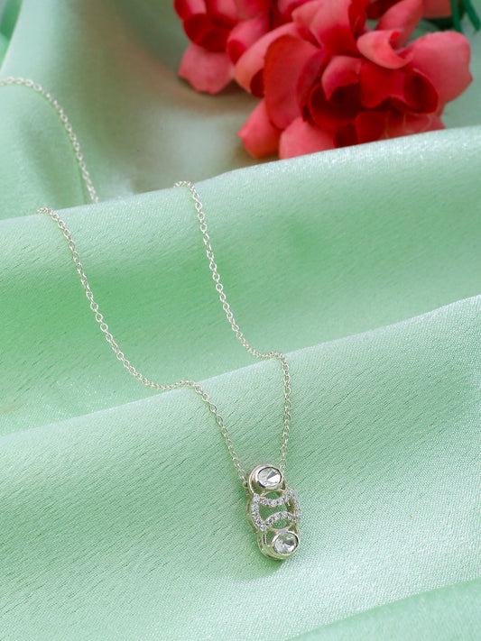 Ethereal & Crystal Wedding 925 Sterling Silver Pendant For Women