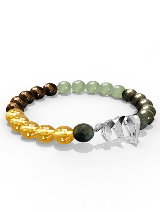 Sterling Silver Virgo Money Magnet Bracelet For Men