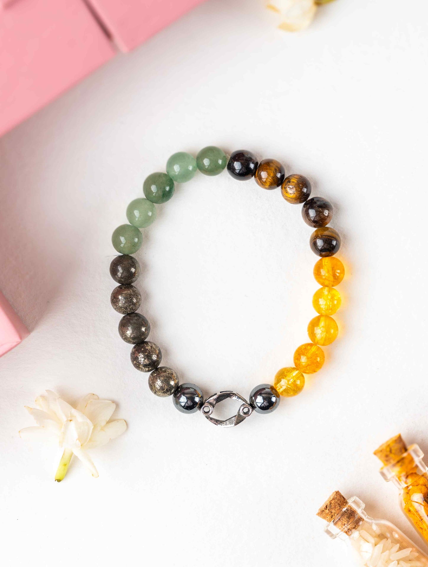 Sterling Silver Cancer Money Magnet Bracelet For Men