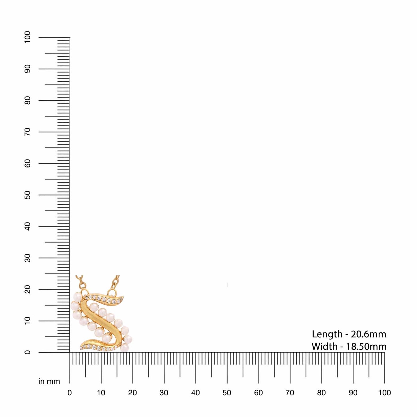 Pearl Gold-plated Radiant 'S' Alphabet 925 Sterling Silver Pendant For Women