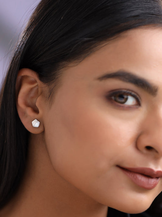 Gold Star Mother Of Pearl Earrings