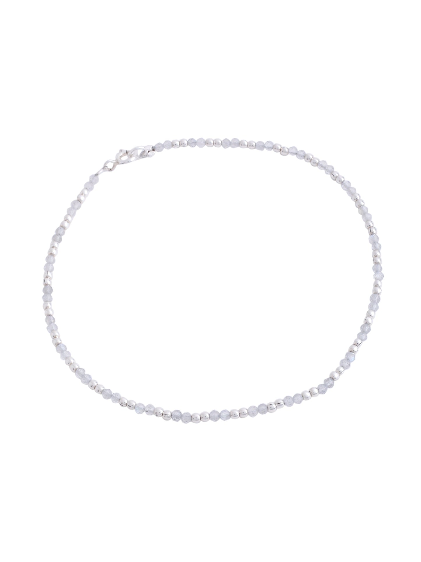 Bead Crafted 925 Sterling Silver Anklet For Women