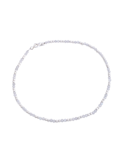 Bead Crafted 925 Sterling Silver Anklet For Women
