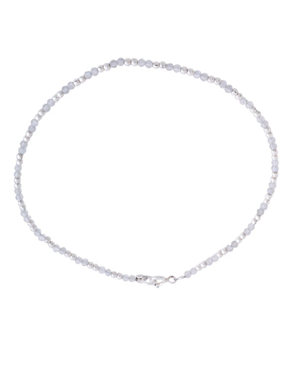 Bead Crafted 925 Sterling Silver Anklet For Women