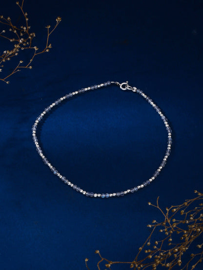 Bead Crafted 925 Sterling Silver Anklet For Women