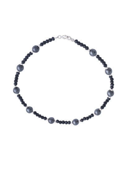 Beaded 925 Sterling Silver Anklet For Women