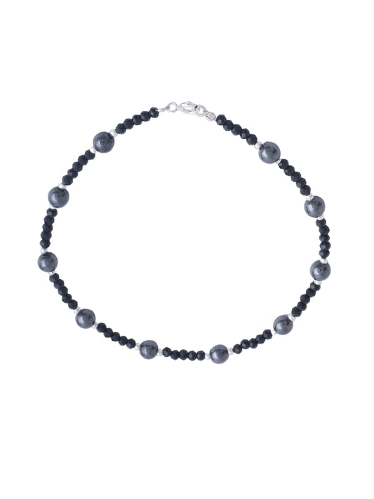 Beaded 925 Sterling Silver Anklet For Women