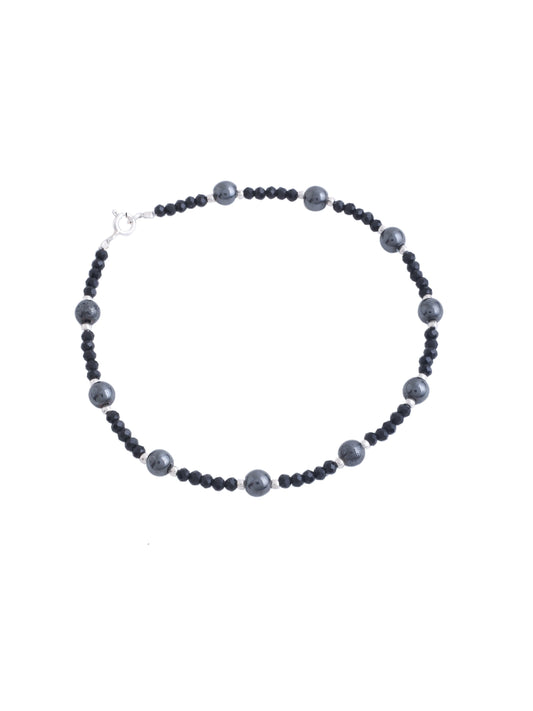 Beaded 925 Sterling Silver Anklet For Women