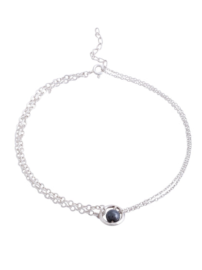 Beads 925 Sterling Silver Anklet For Women