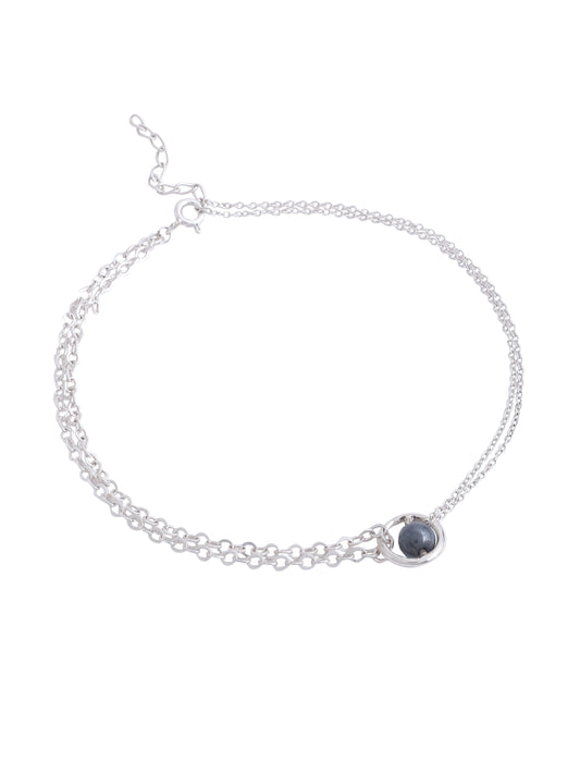 Beads 925 Sterling Silver Anklet For Women