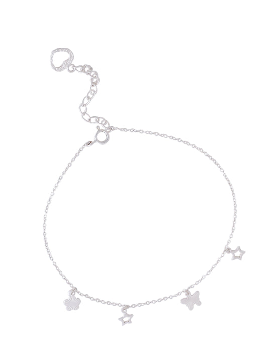 Celestial Charm 925 Sterling Silver Anklet For Women