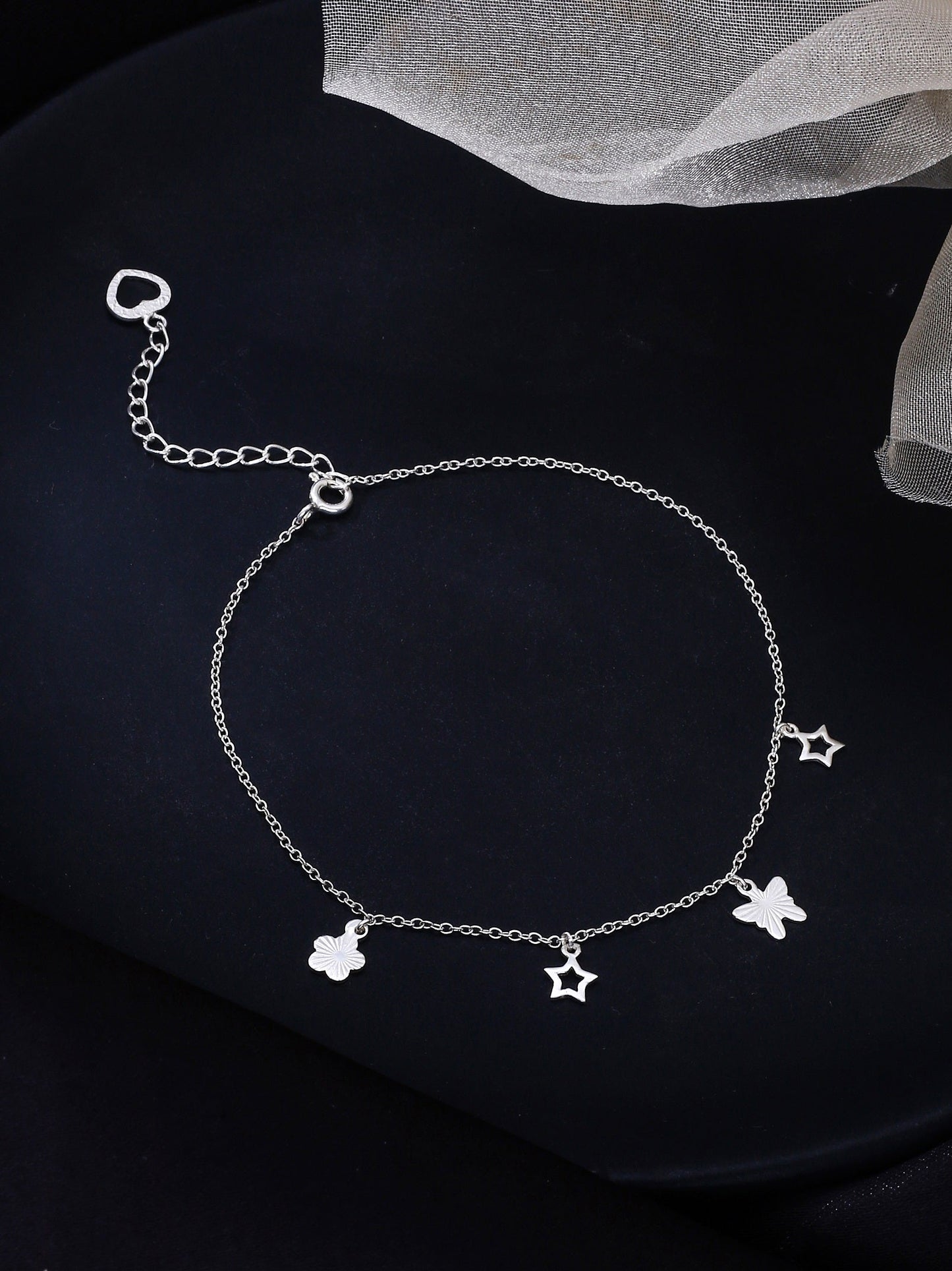 Celestial Charm 925 Sterling Silver Anklet For Women