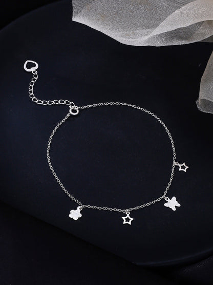 Celestial Charm 925 Sterling Silver Anklet For Women