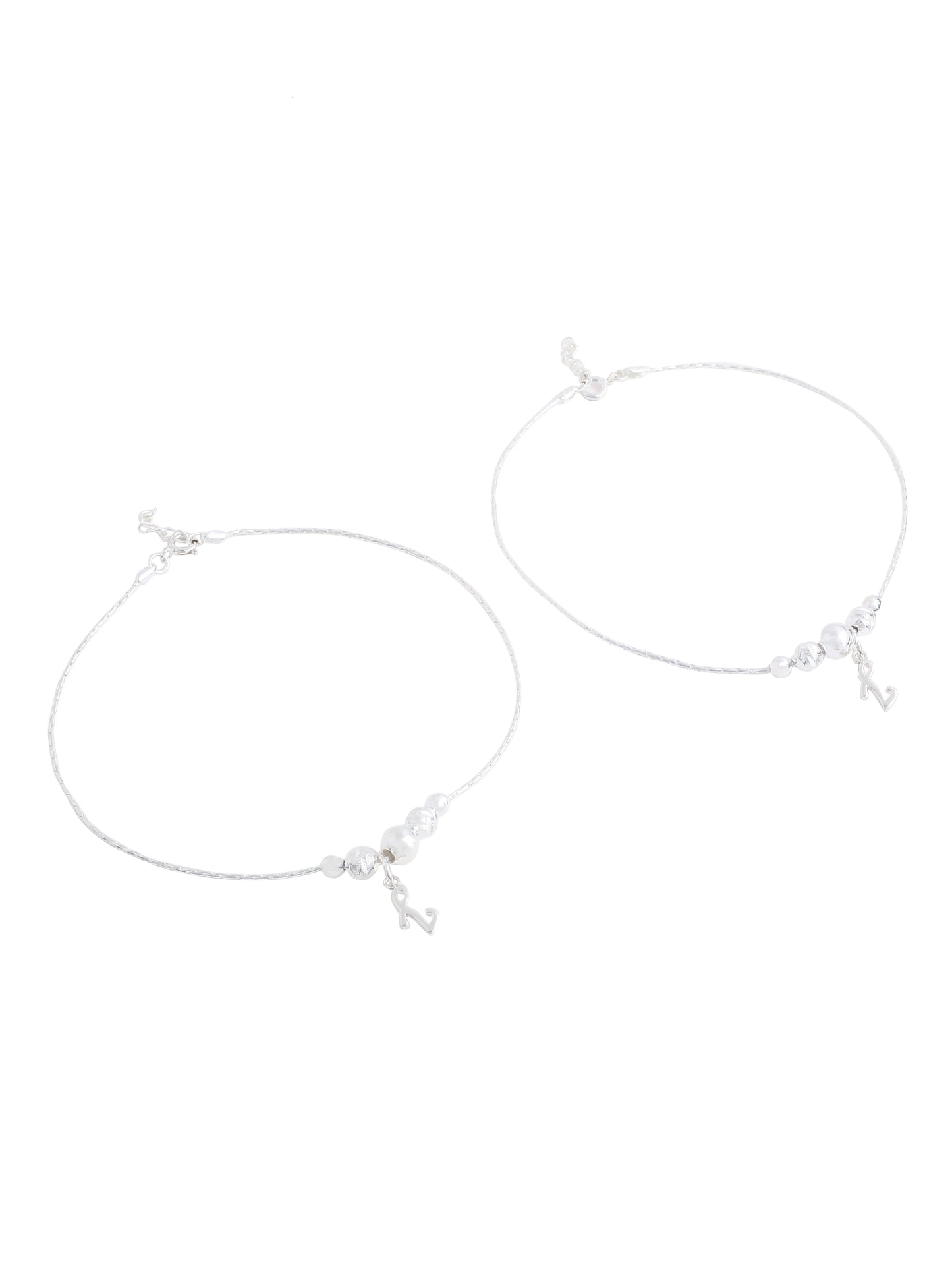 Dazzling Moon Glow 925 Sterling Silver Anklet For Women