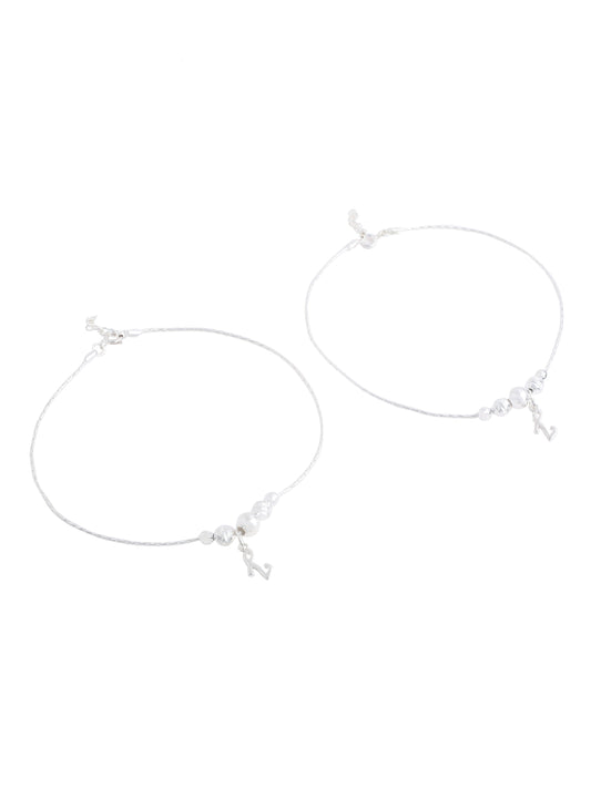 Dazzling Moon Glow 925 Sterling Silver Anklet For Women
