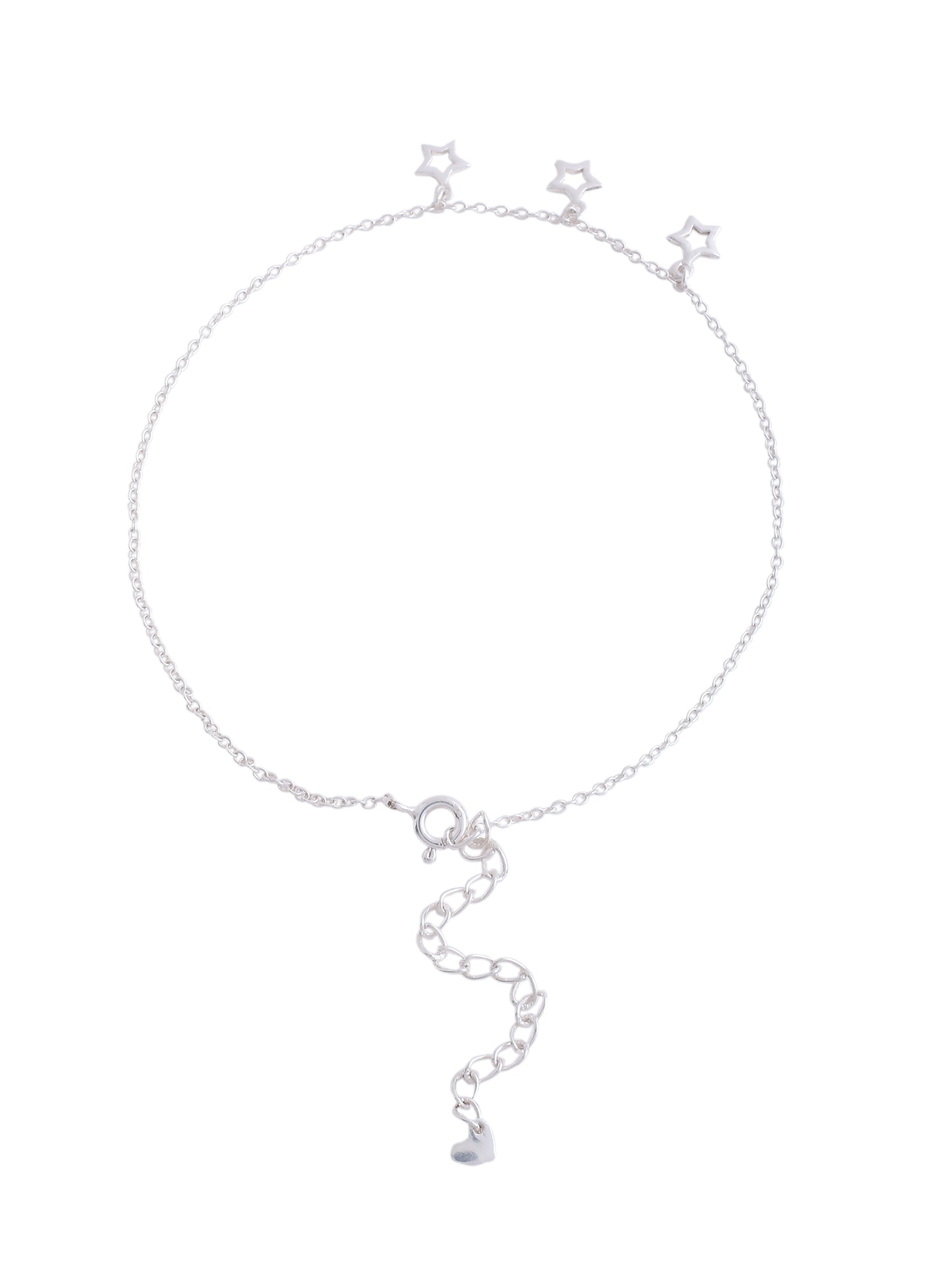 Star Charm 925 Sterling Silver Anklet For Women