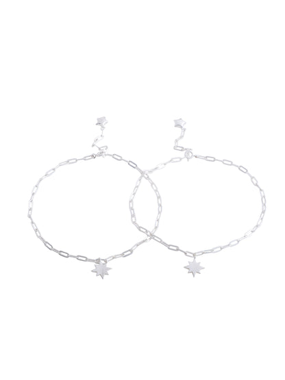 Lone Star 925 Sterling Silver Anklet For Women