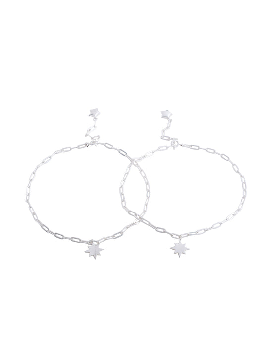 Lone Star 925 Sterling Silver Anklet For Women