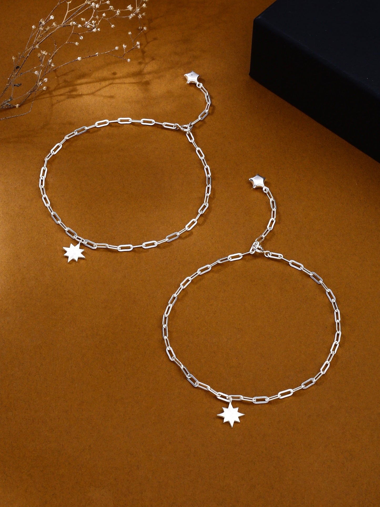 Lone Star 925 Sterling Silver Anklet For Women