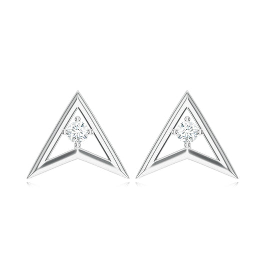 Round Moissanite 925 Sterling Silver Earrings For Women