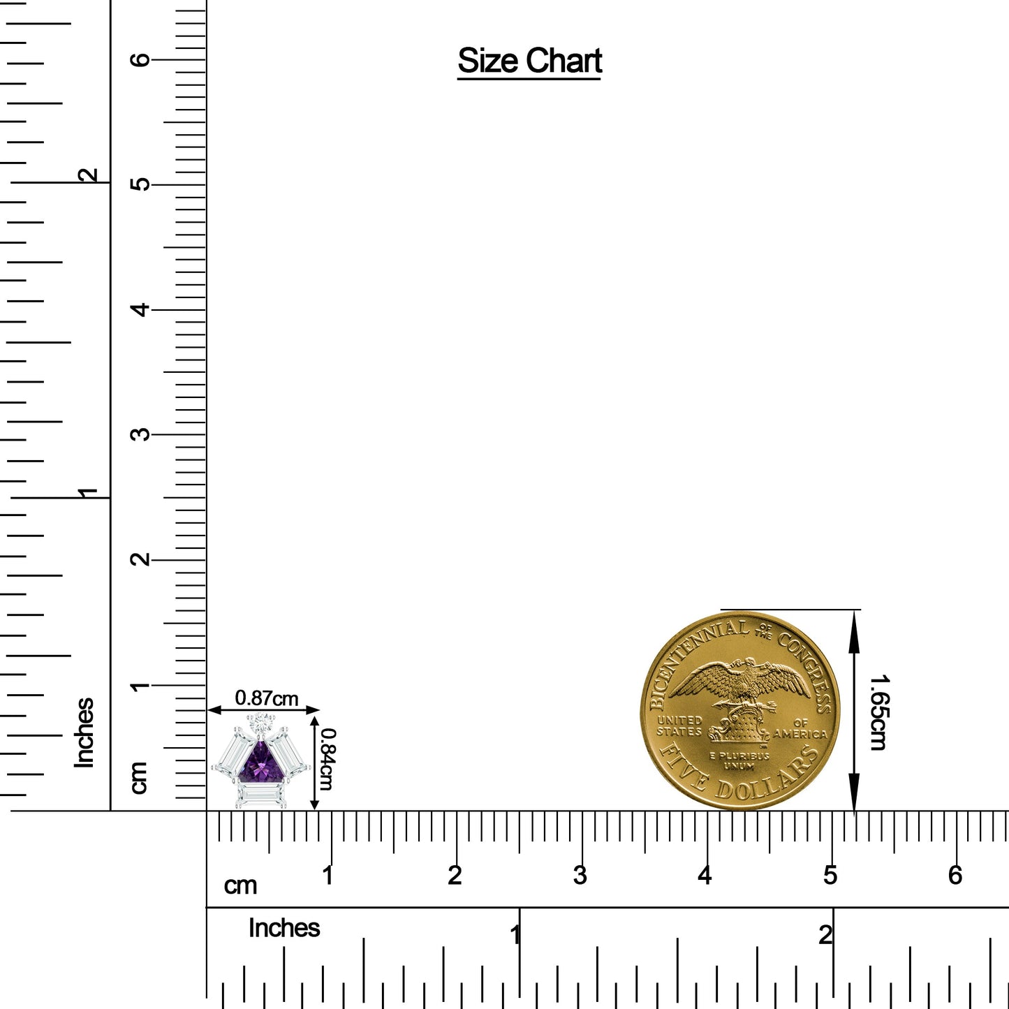 Triangle and Baguette Amethyst 925 Sterling Silver Earrings For Women