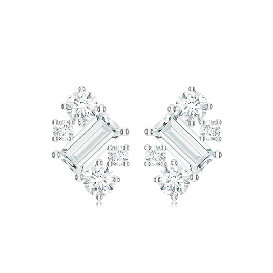 Moissanite 925 Sterling Silver Earrings For Women