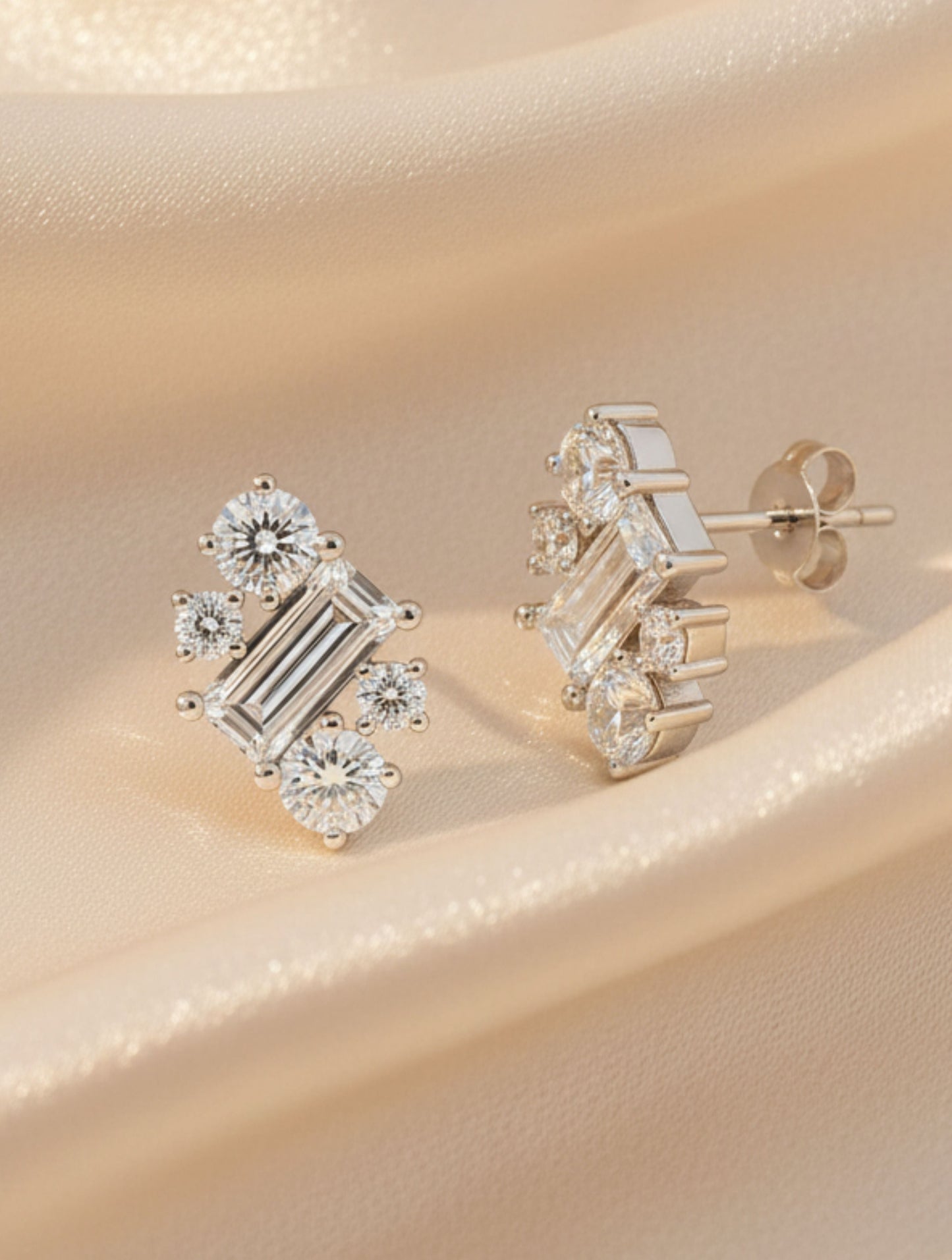 Moissanite 925 Sterling Silver Earrings For Women