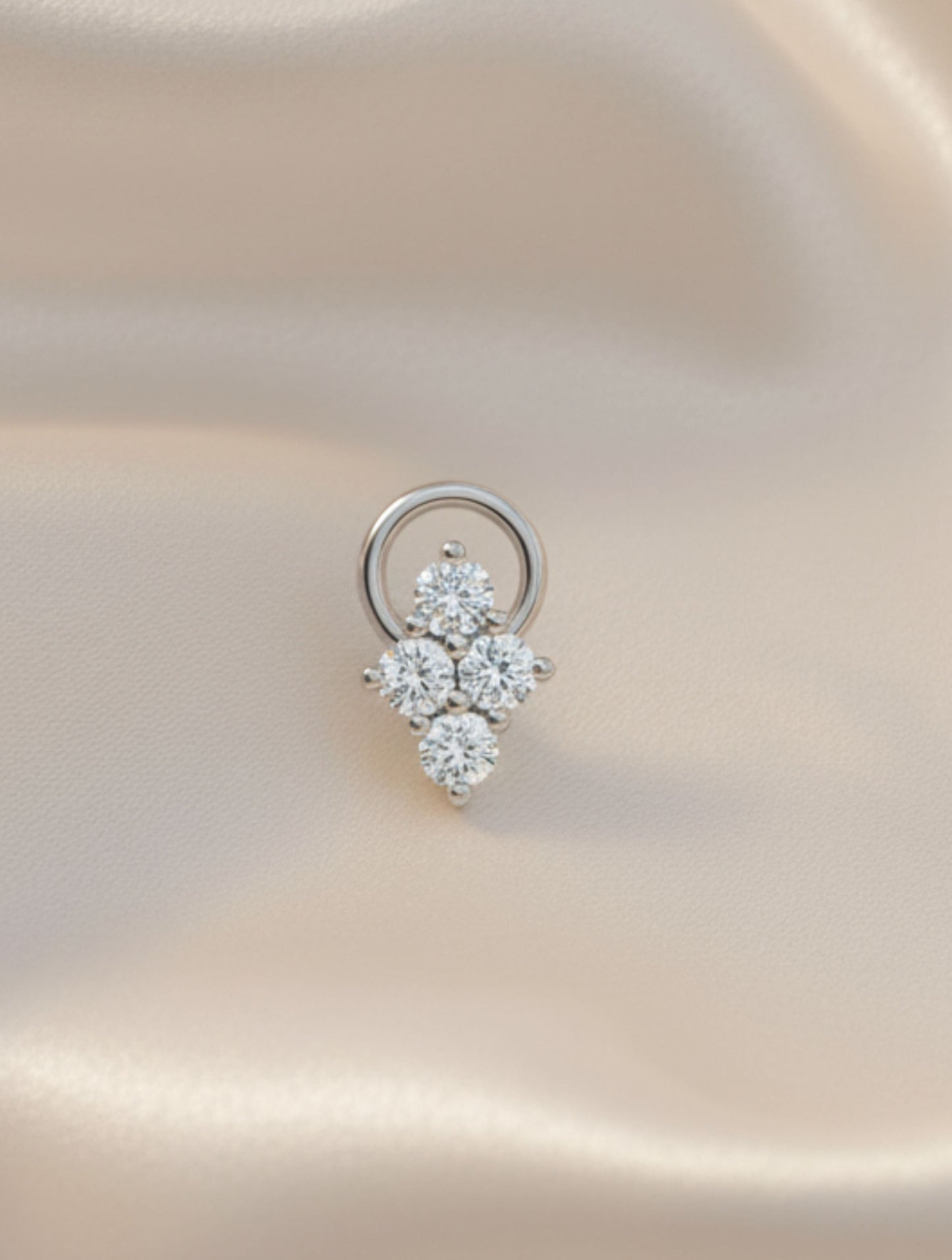 Minimalist Moissanite 925 Sterling Silver Nose Pin For Women