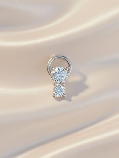 Moissanite 925 Sterling Silver Nose Pin For Women