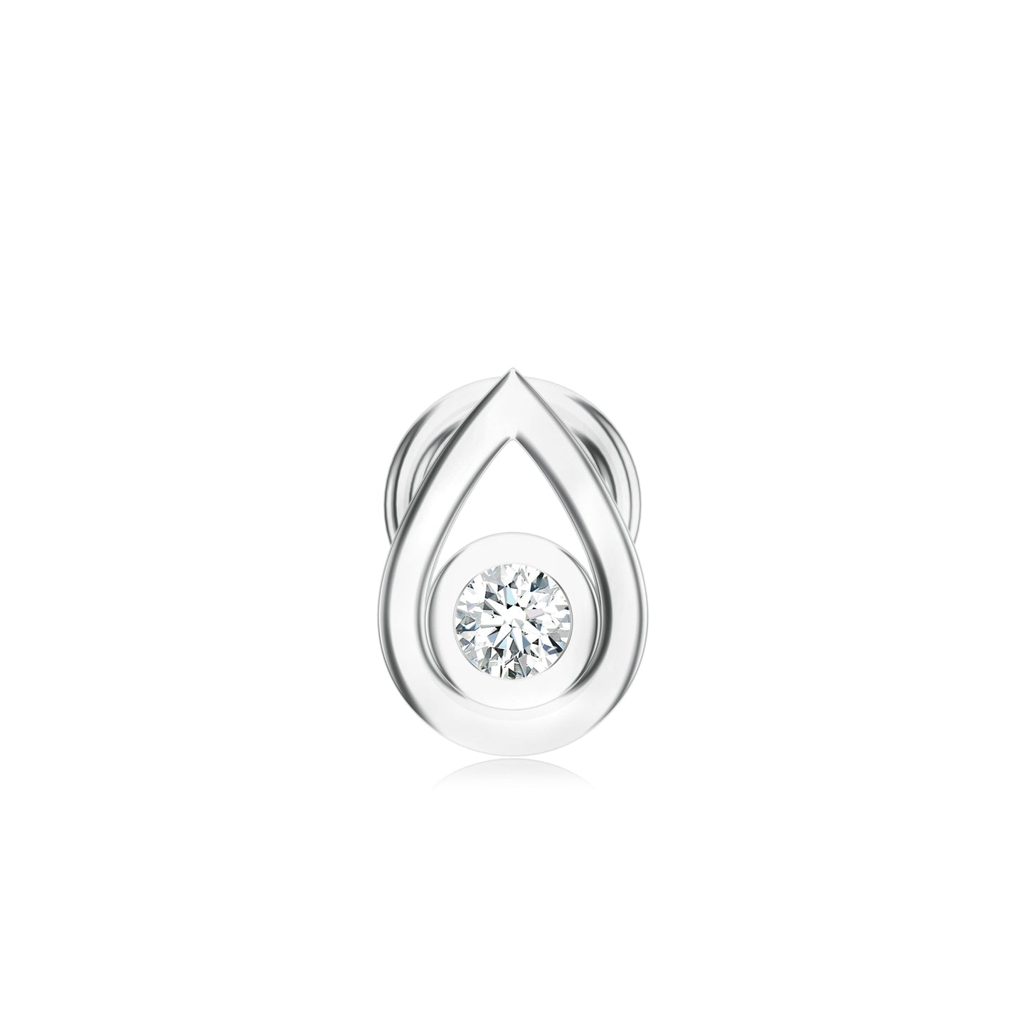 Elegant Moissanite 925 Sterling Silver Nose Pin For Women