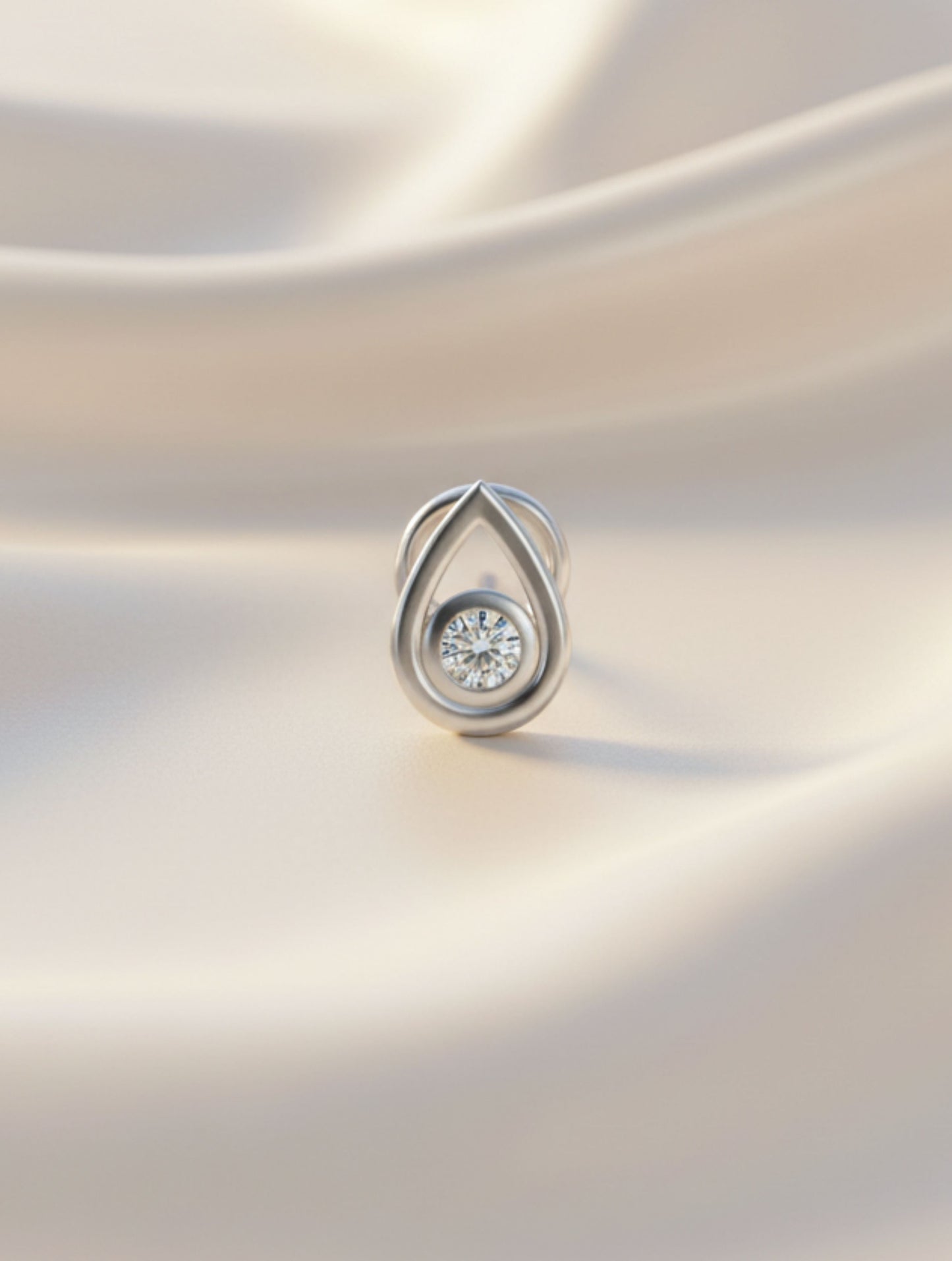 Elegant Moissanite 925 Sterling Silver Nose Pin For Women