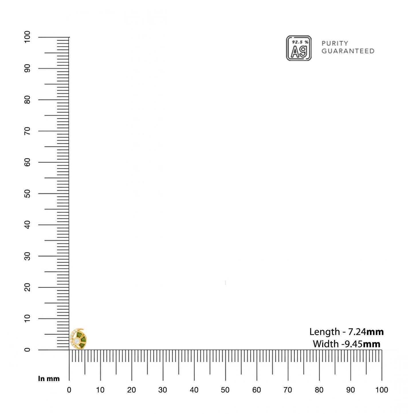 925 Sterling Silver Polki Moissanite Stud Earrings For Women