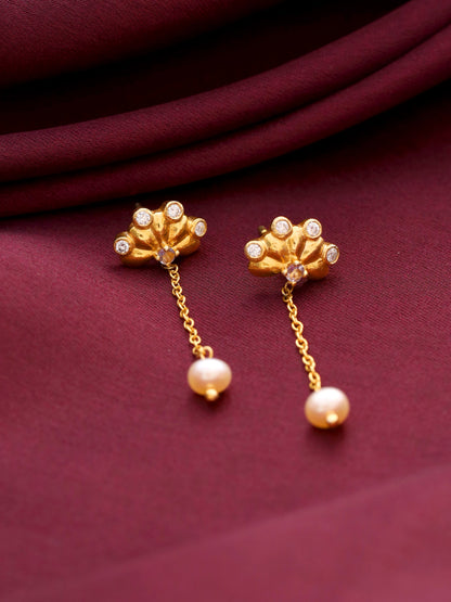 Pearl Floral Delight 925 Sterling Silver Earrings For Women