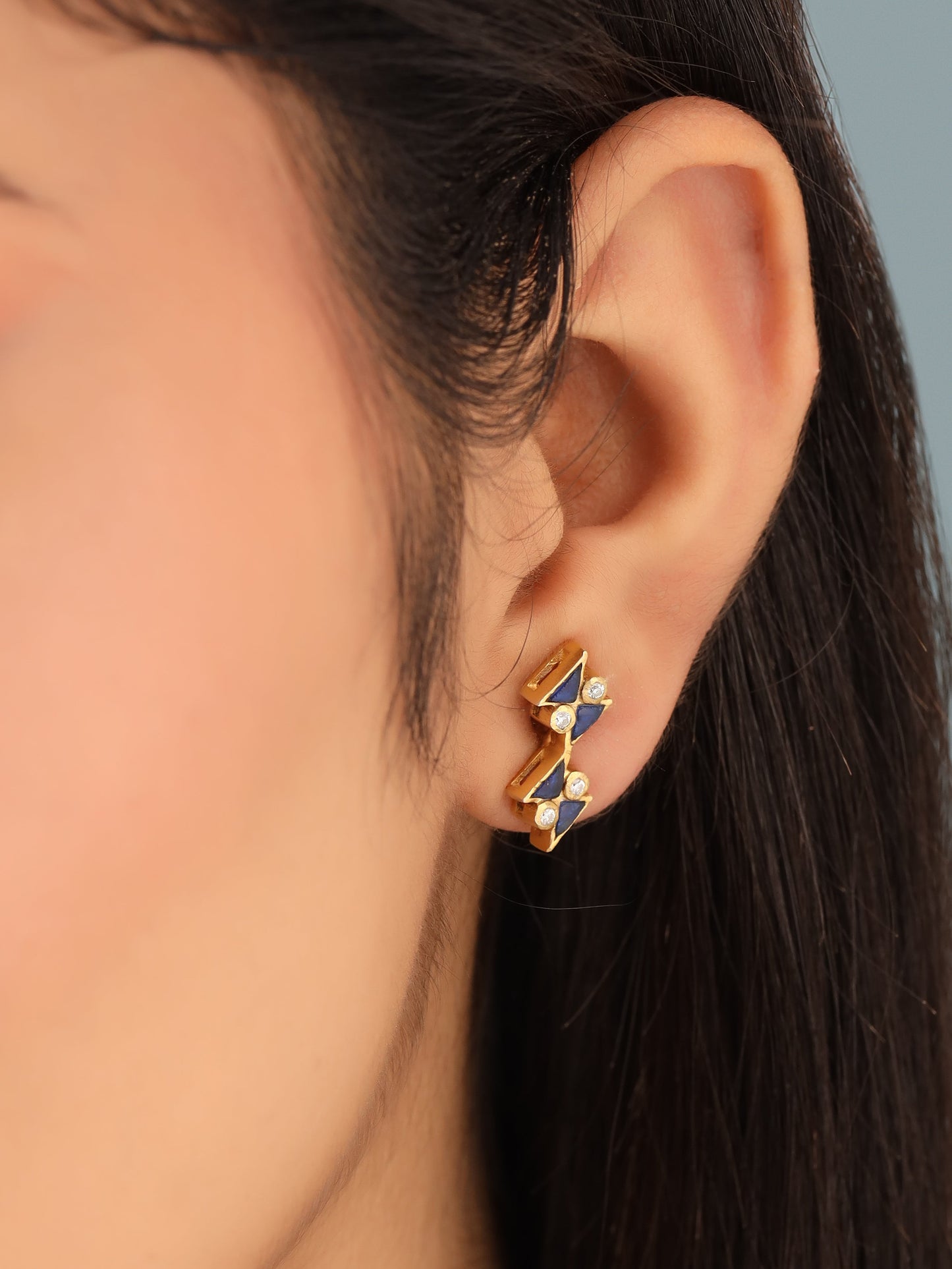 Radiant Twirl Gold-Plated 925 Sterling Silver Moissanite Earrings For Women