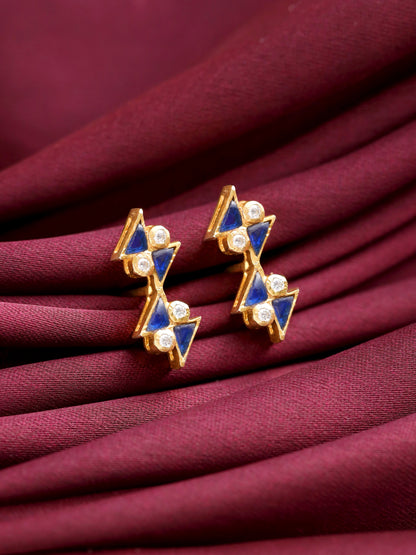 Radiant Twirl Gold-Plated 925 Sterling Silver Moissanite Earrings For Women