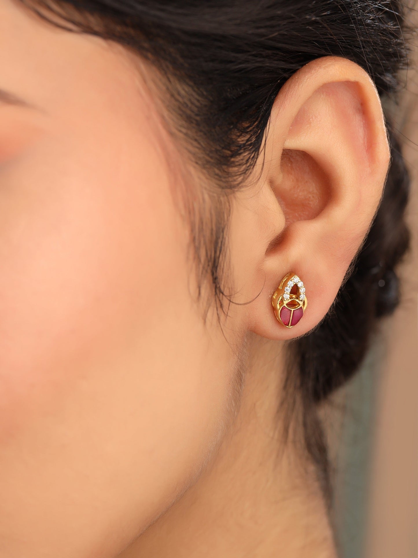 Baroque 925 Sterling Silver Drop Earrings For Women