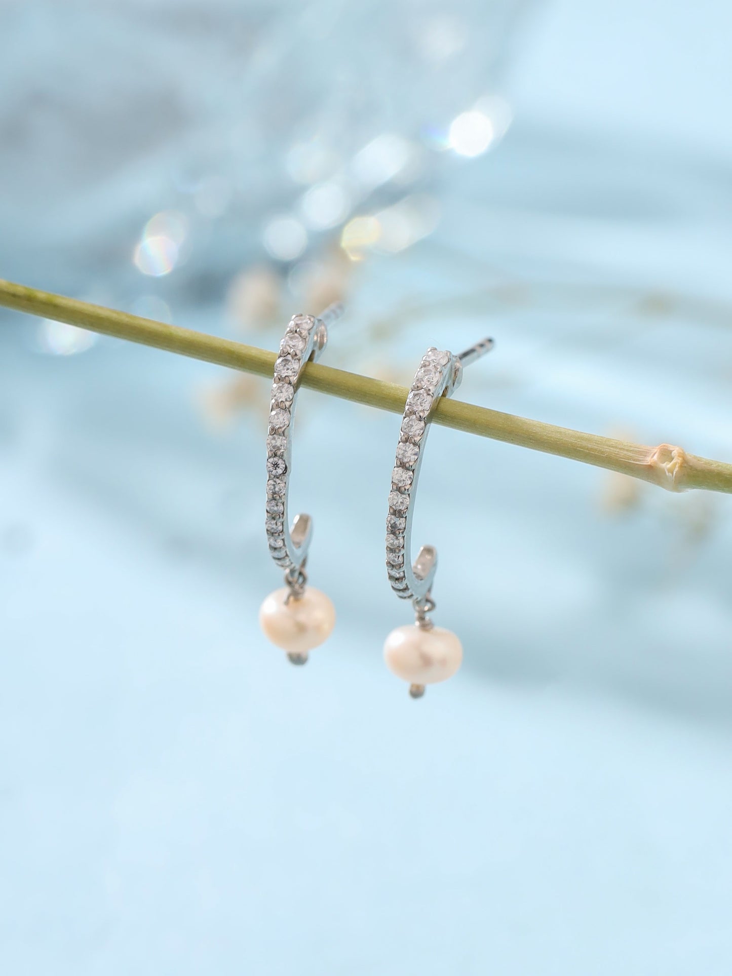 Moissanite Earrings in 925 Sterling Silver For Women