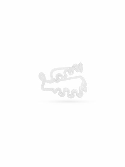 Silver Rhodium Plated Natural Folds Lumina 925 Sterling Silver Ring For Women