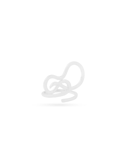 Rhodium Plated Nature's Fold Lumina 925 Sterling Silver Ring For Women