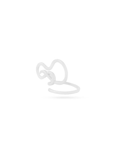Rhodium Plated Nature's Fold Lumina 925 Sterling Silver Ring For Women