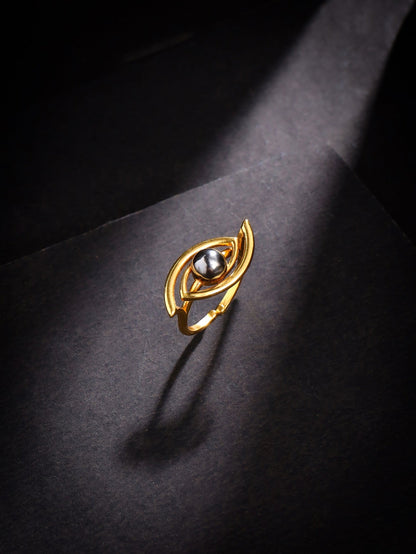 24K Gold Plated Evil Eye Lumina Collection Ring