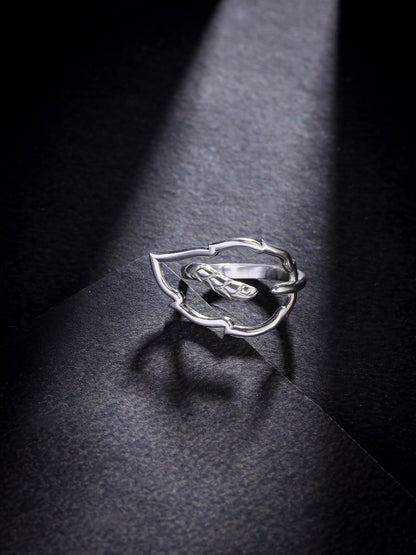 Rhodium Modern Style Lumina 925 Sterling Silver Ring For Women