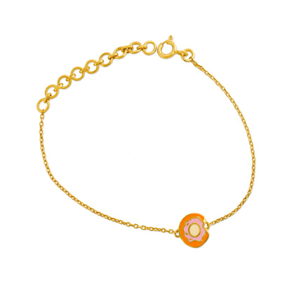 Doughnut 925 Sterling Silver Bracelet For Kids