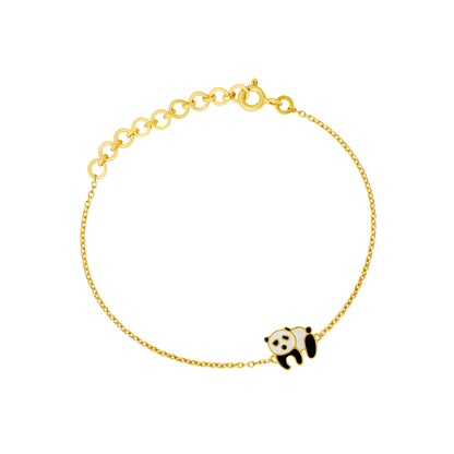 Panda 24K Gold Plated 925 Sterling Silver Bracelet For Kids
