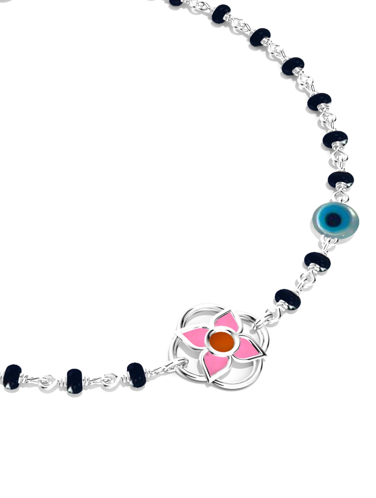 Floral Beaded Nazariya For Kids