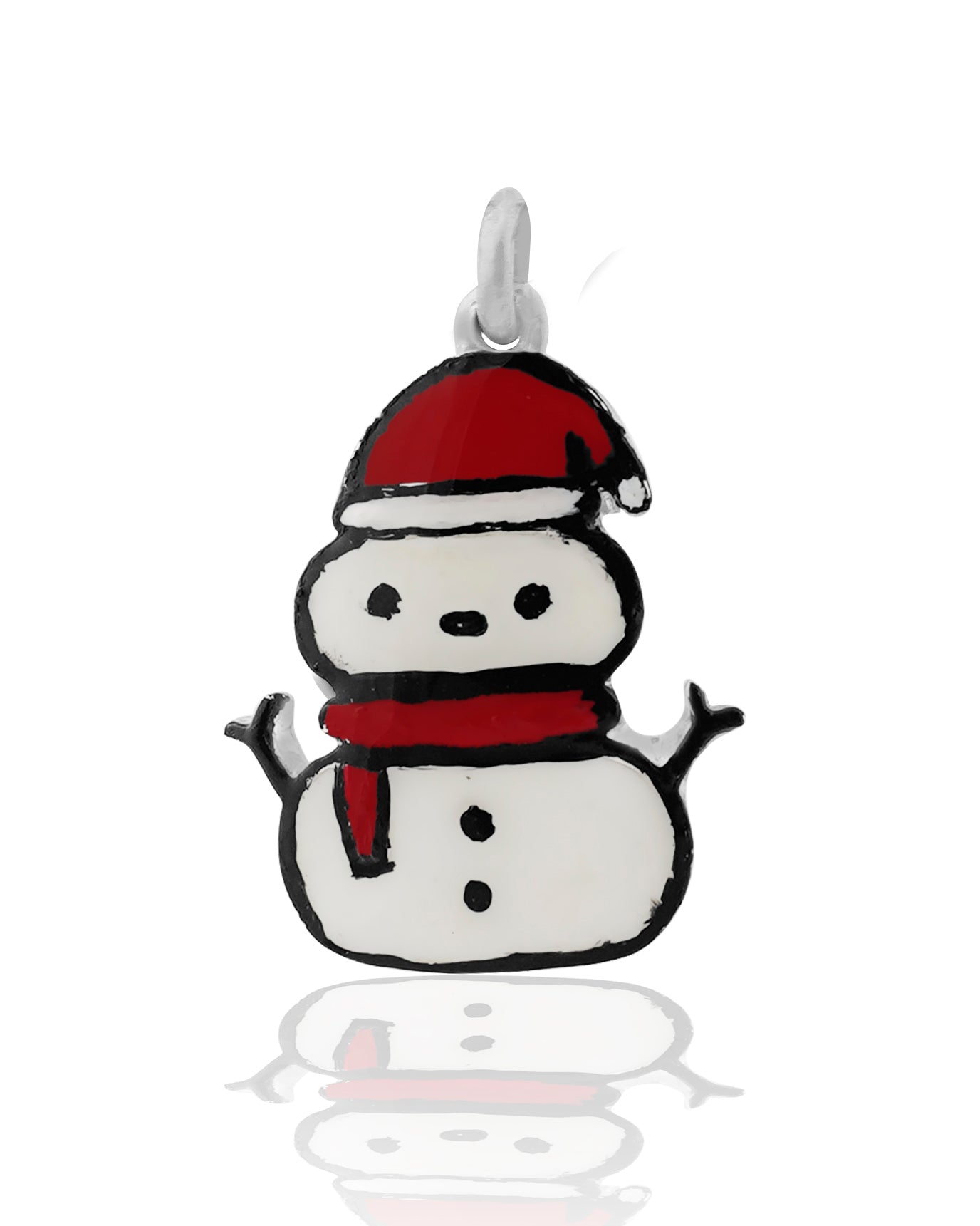 Snowman 925 Sterling Silver Pendant For Kids