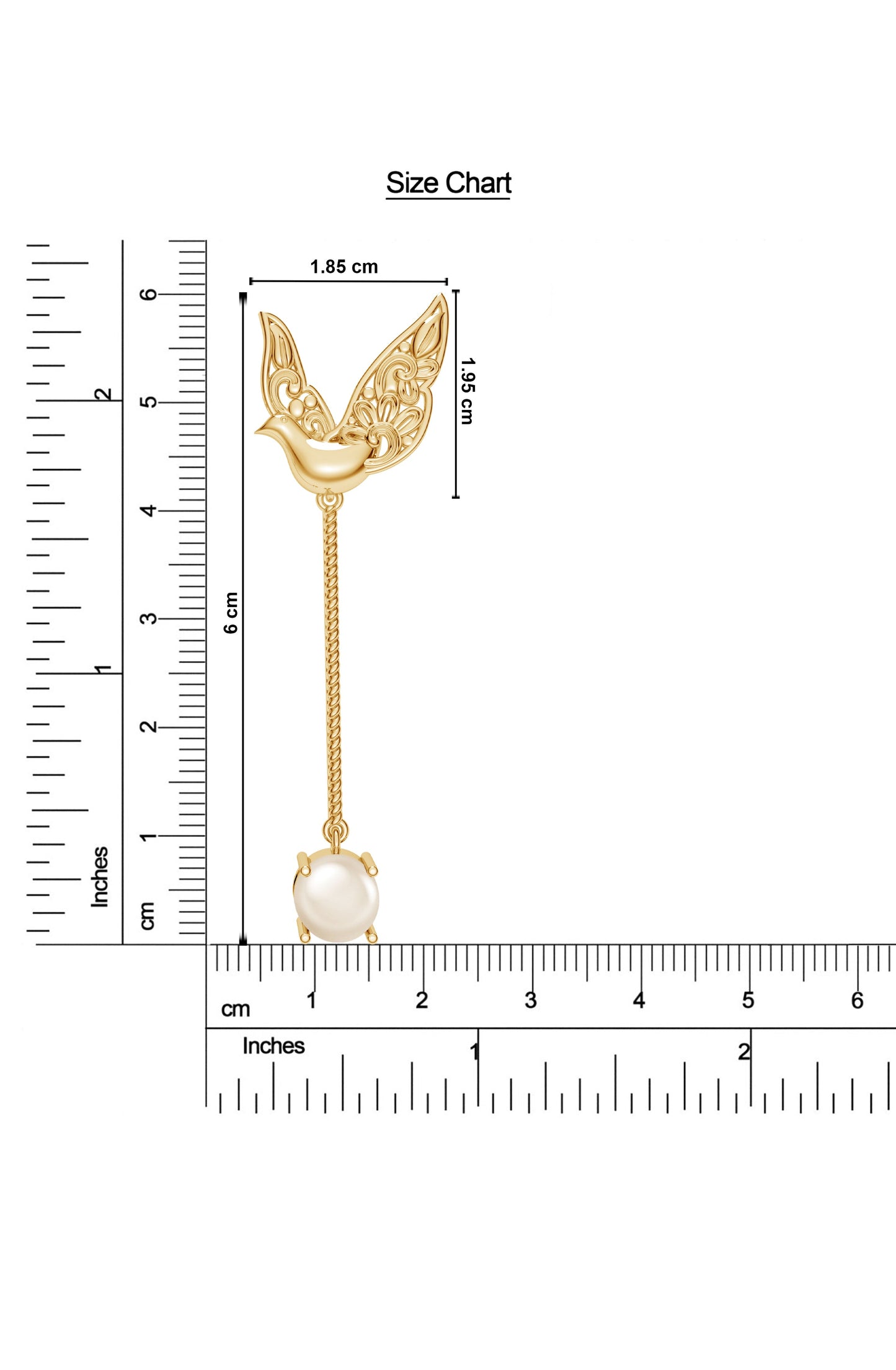 925 Silver Feathered Dove Pearl Earrings