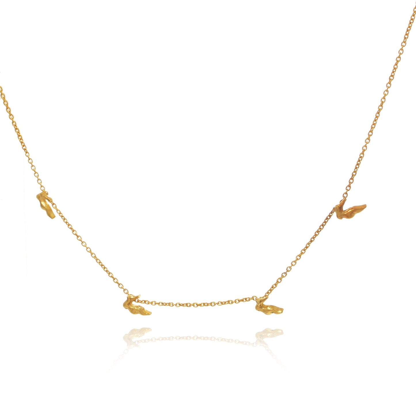 24K Gold-Plated Delicate Dove 925 Sterling Silver Necklace For Women