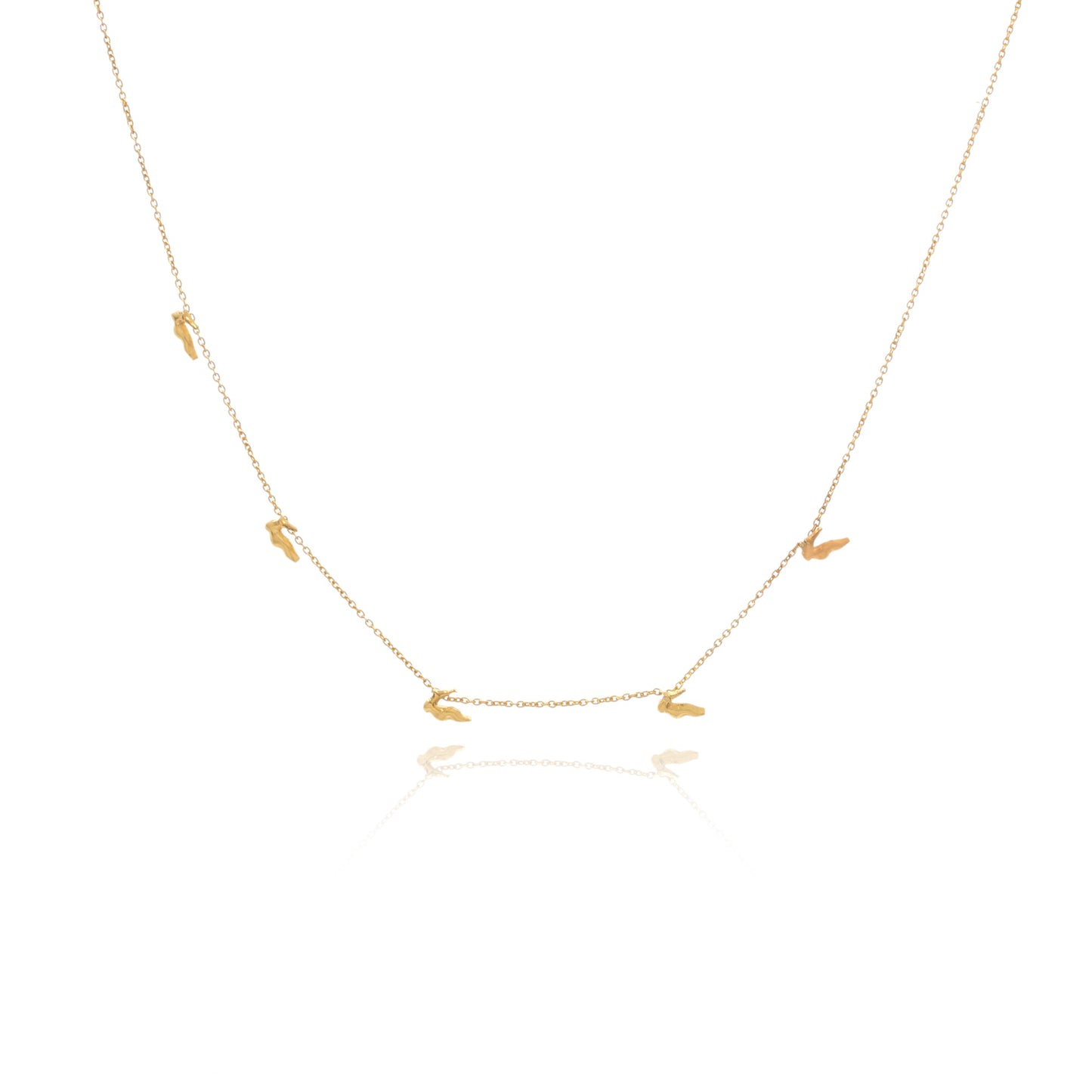 24K Gold-Plated Delicate Dove 925 Sterling Silver Necklace For Women