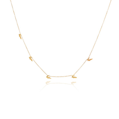 24K Gold-Plated Delicate Dove 925 Sterling Silver Necklace For Women